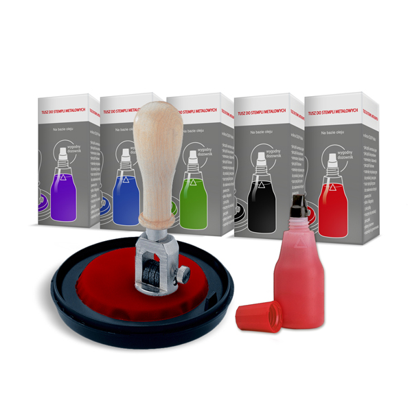 Colop - tusz do stempli metalowych 25ml (czerwony)