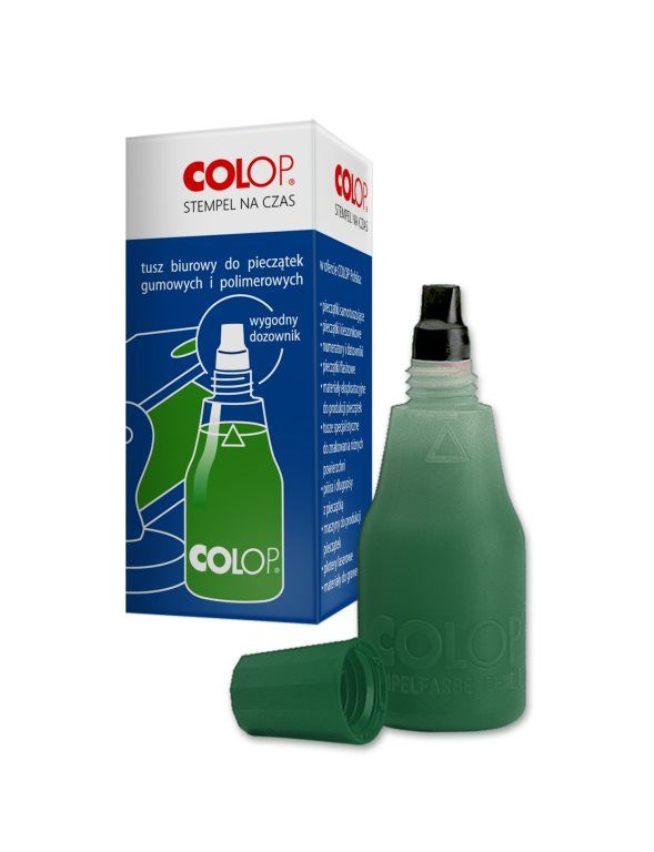 Colop - tusz do pieczątek 25ml (zielony)