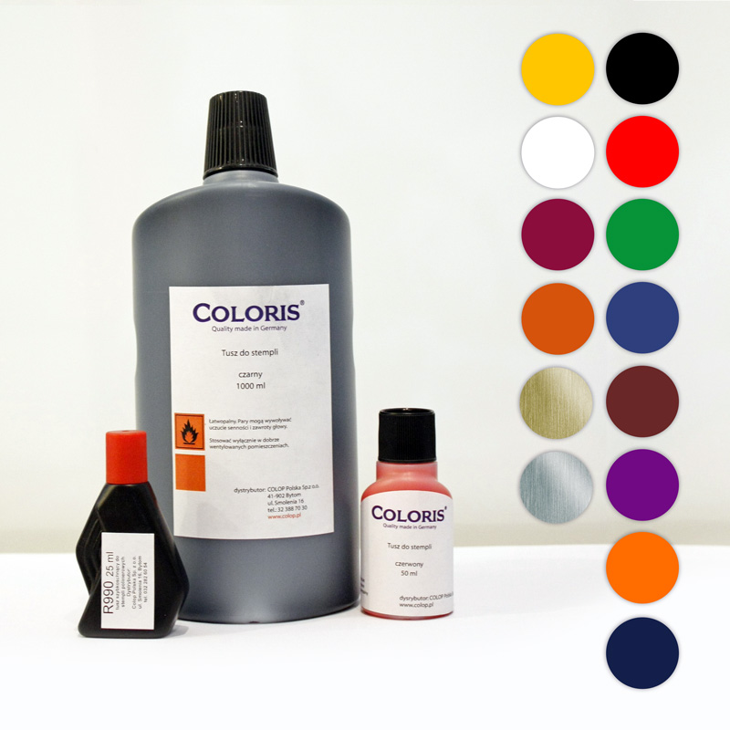 Coloris - tusz do metalu i tworzyw - R9 25ml (czarny)