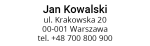 Pieczątki kancelaryjne wzór: firm_242